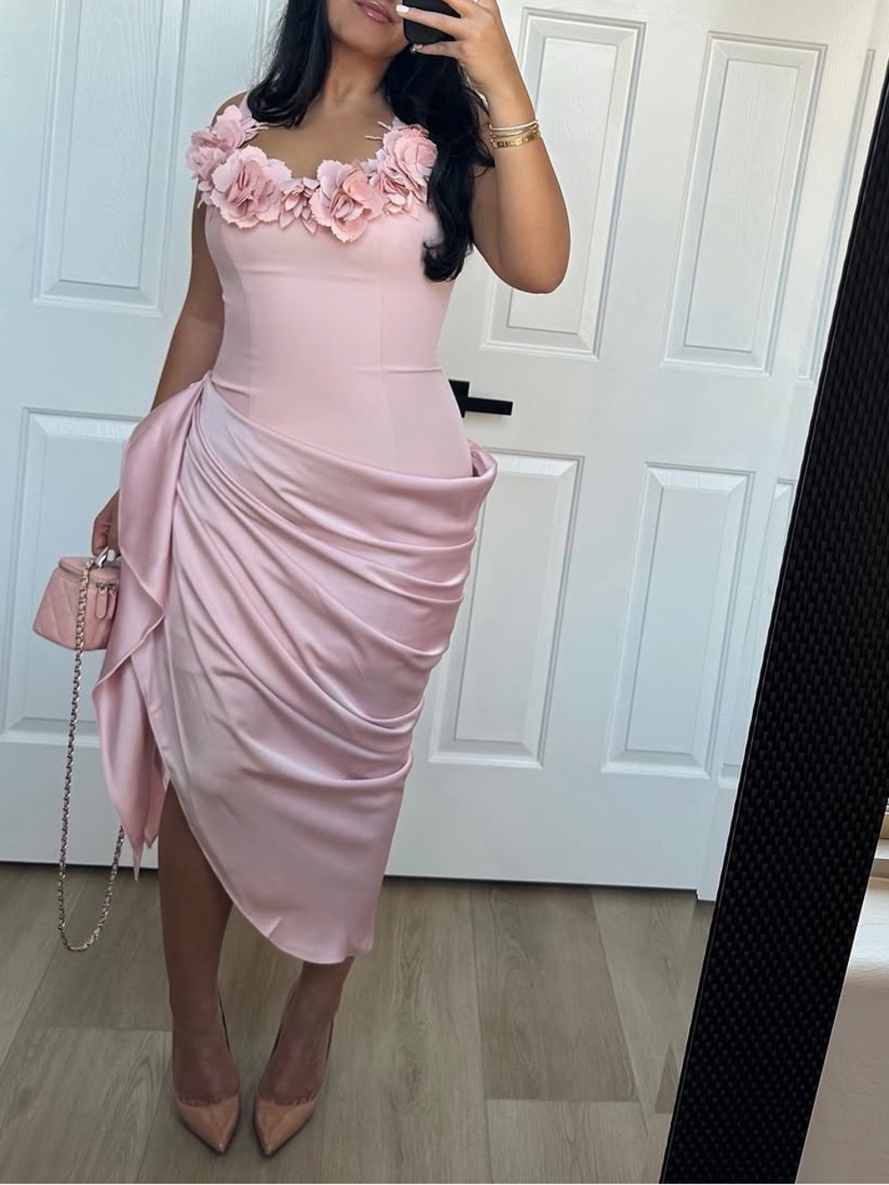 Letitia Pink Midi Dress - Club L London